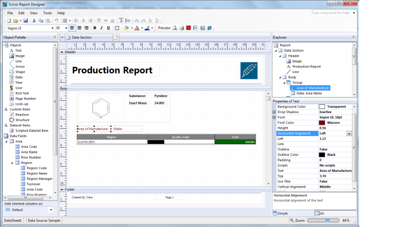 Scrivo Report Designer